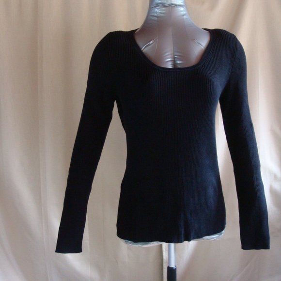 Moda Cotton Rib Knit Round neck Sweater - Picture 1 of 2